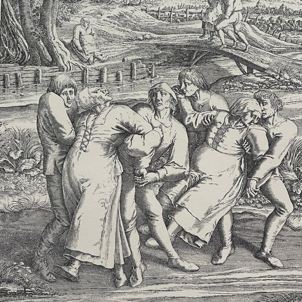 Bruegel, Epileptics Walking to the Left, Print, Bookplate, Art, ~ 241229-WH 70